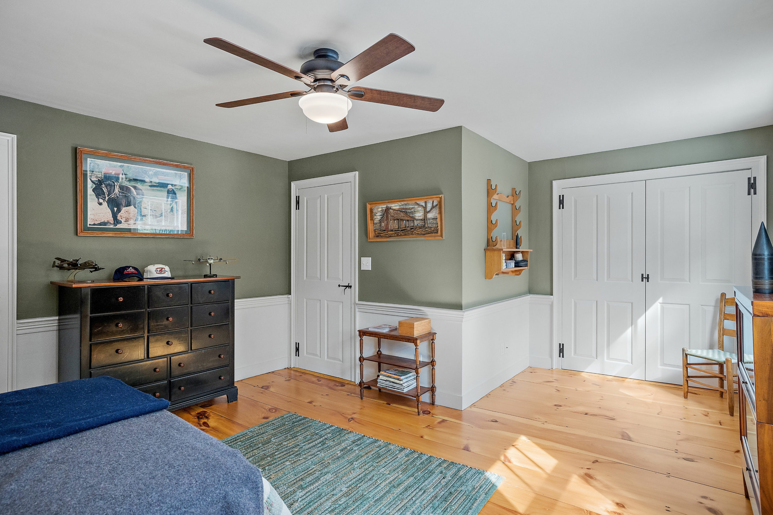 A ceiling fan that can be installed by Roper Electric